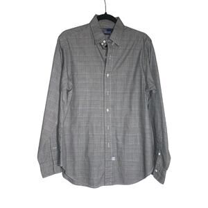 Polo Ralph Lauren Shirt Mens Black White Blue 100% Cotton Button Down 15.5-35